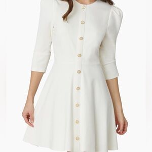 Shoshanna puff sleeve mini dress